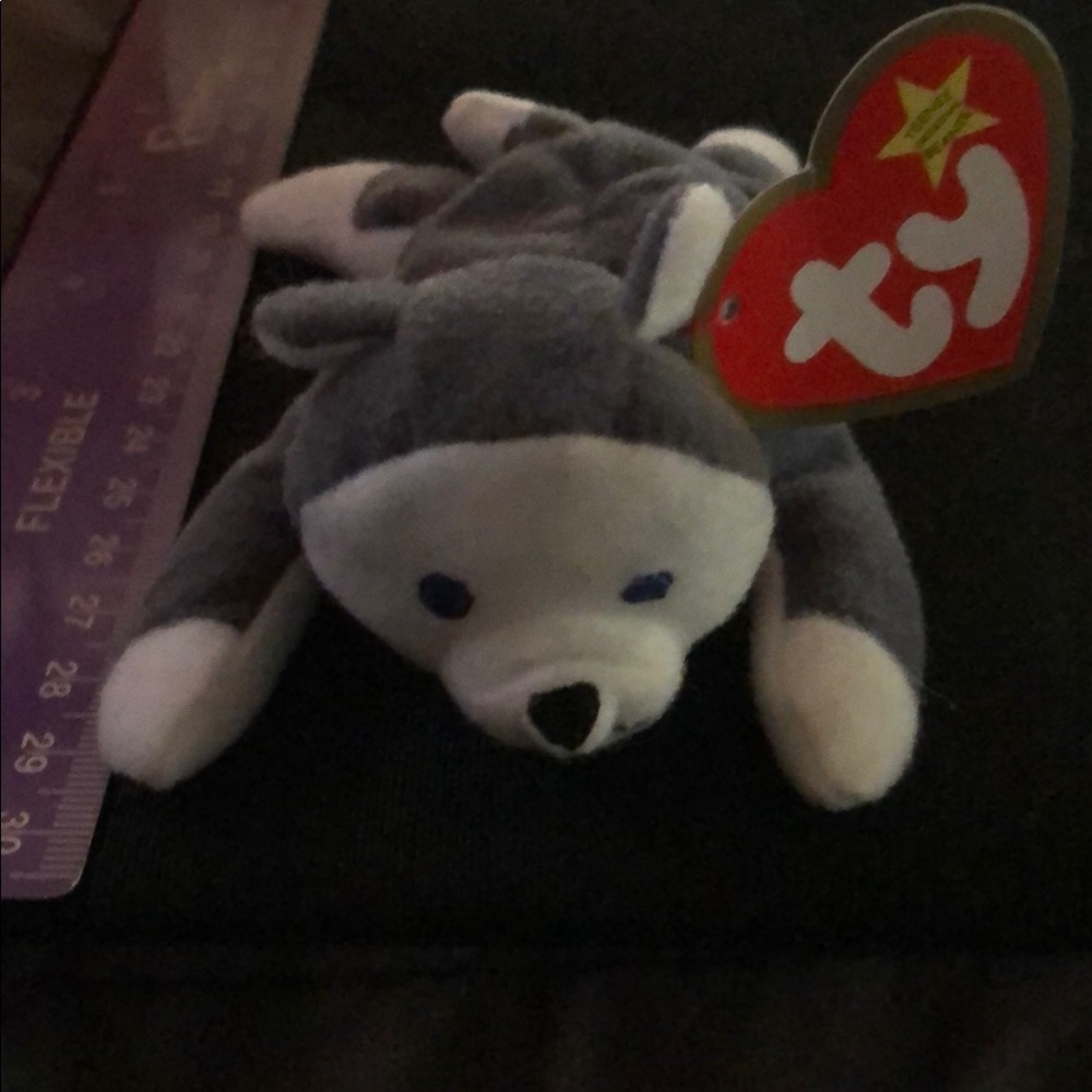 Ty Gray and White Plush husky